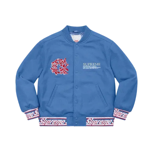 Jaqueta Supreme Support Unit Varsity Light Blue FW21-W12