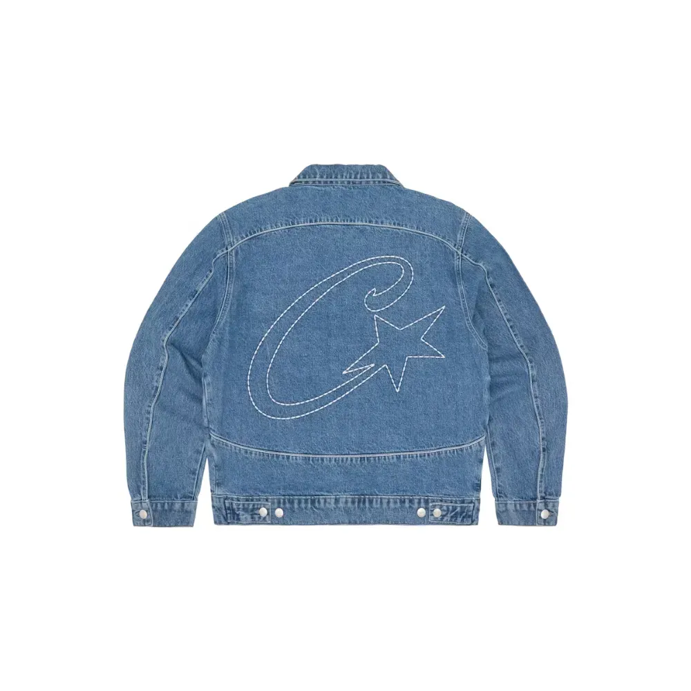 パンツ30 Corteiz 東京 denim trucker jacket Jaqueta Corteiz C-Star Denim Trucker Blue - Droper