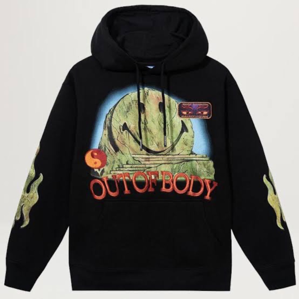 Smiley x Market Moletom Out Of Body Black