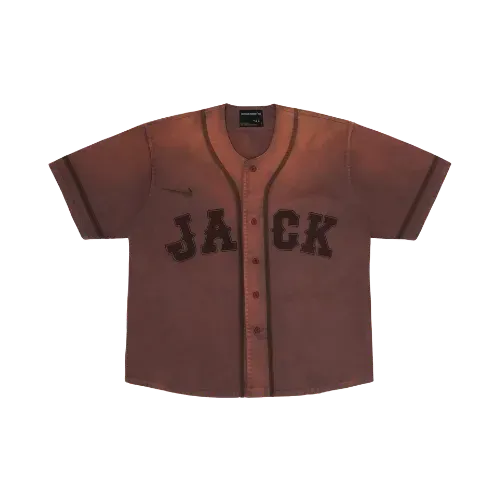 Travis Scott x Fragment x Nike Camisa Jersey Tokyo Jack Baseball Brown