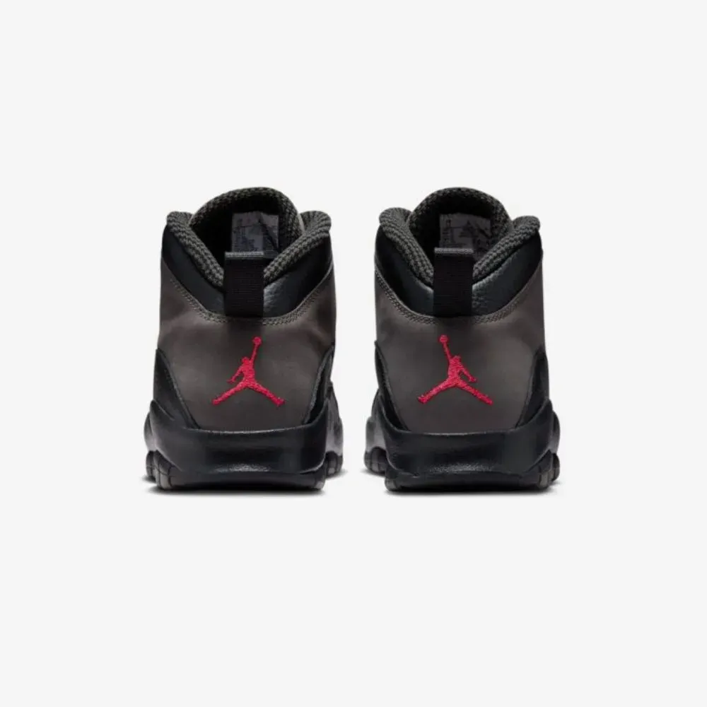 Air Jordan 10 Retro Shadow Charred Grey True Red Black - Droper