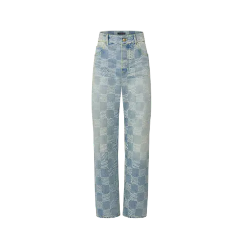 Calça Louis Vuitton Skatista Jeans Damier