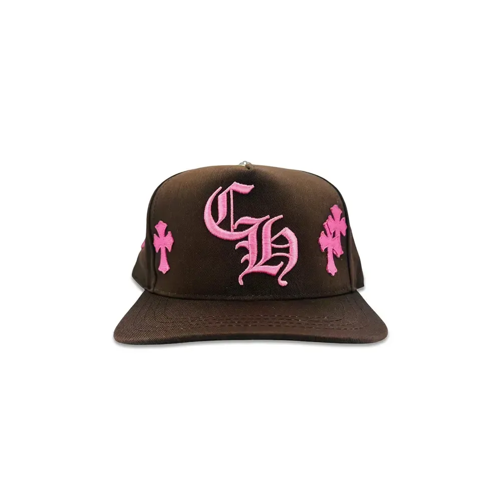 Boné Chrome Hearts Cross Patch Brown Pink - Droper