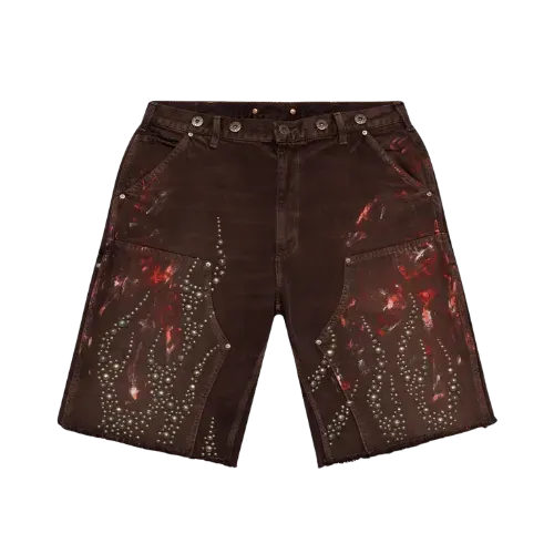 Shorts Hellstar Studded Denim Brown