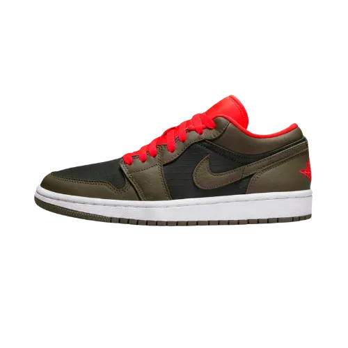 Air Jordan 1 Low SE Newsprint Olive Grey