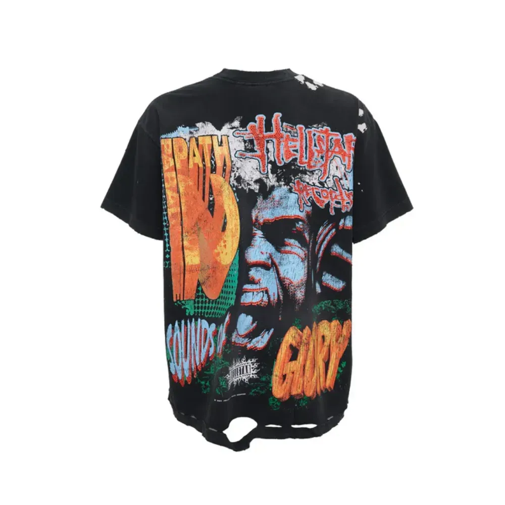 Camiseta Hellstar Headphones Reversible Black - Droper