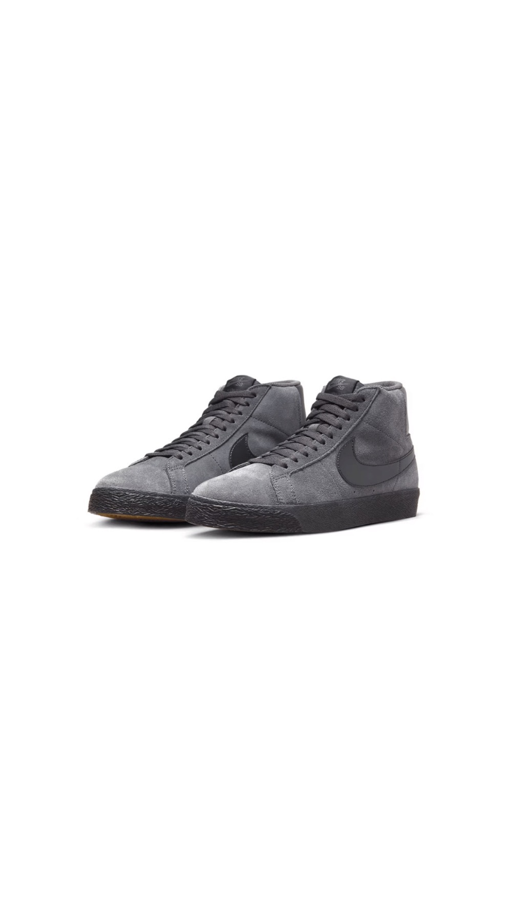 Nike SB Blazer Mid Anthracite Suede — 38 / 39 / 40 / 41 / 42 / 43, Novo