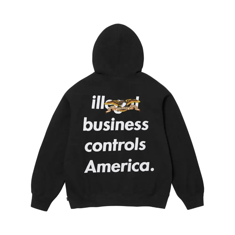 Antihero x Supreme Moletom Hooded Black FW25-W12 - Droper