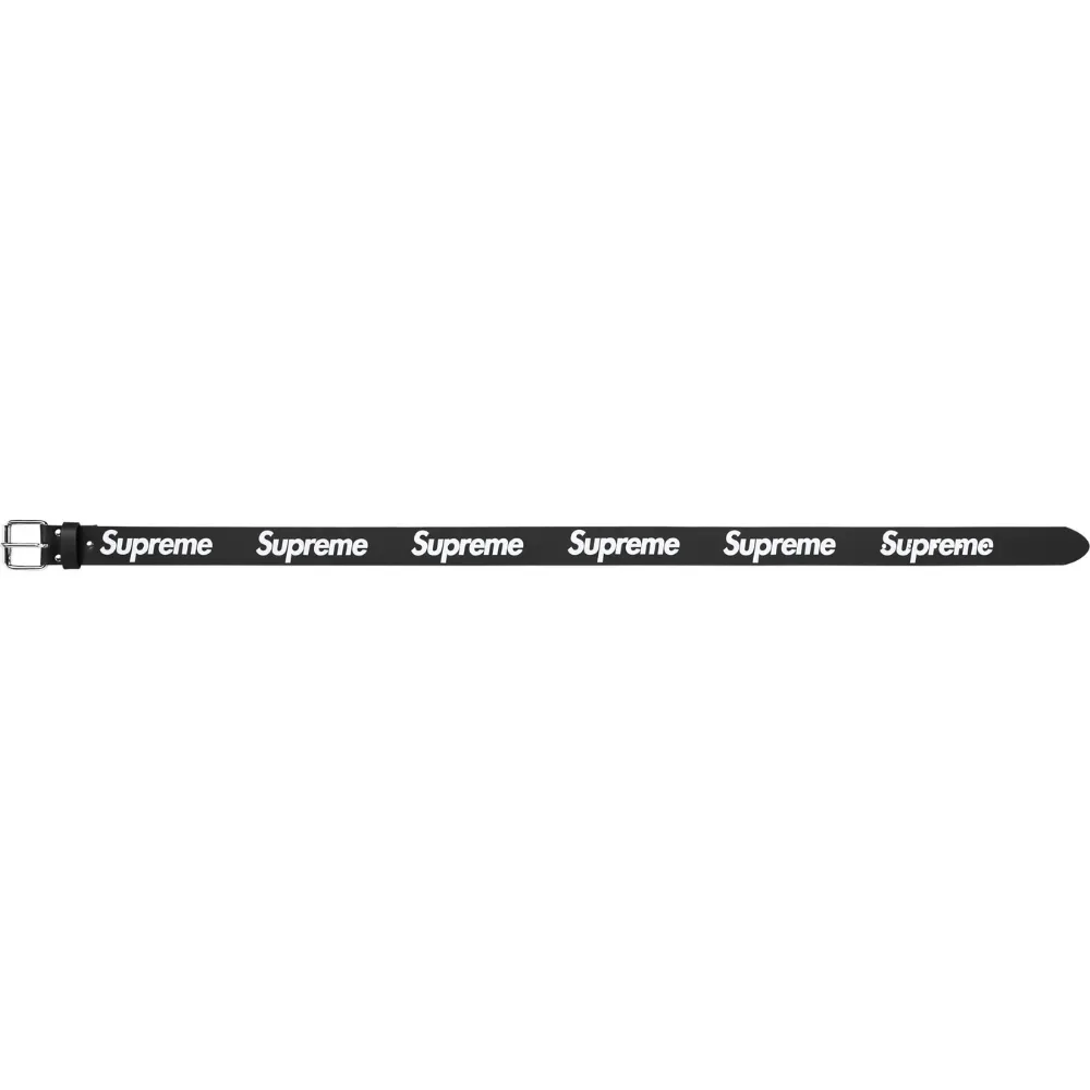Cinto Supreme Repeat Leather Black FW25-W12 foto 1