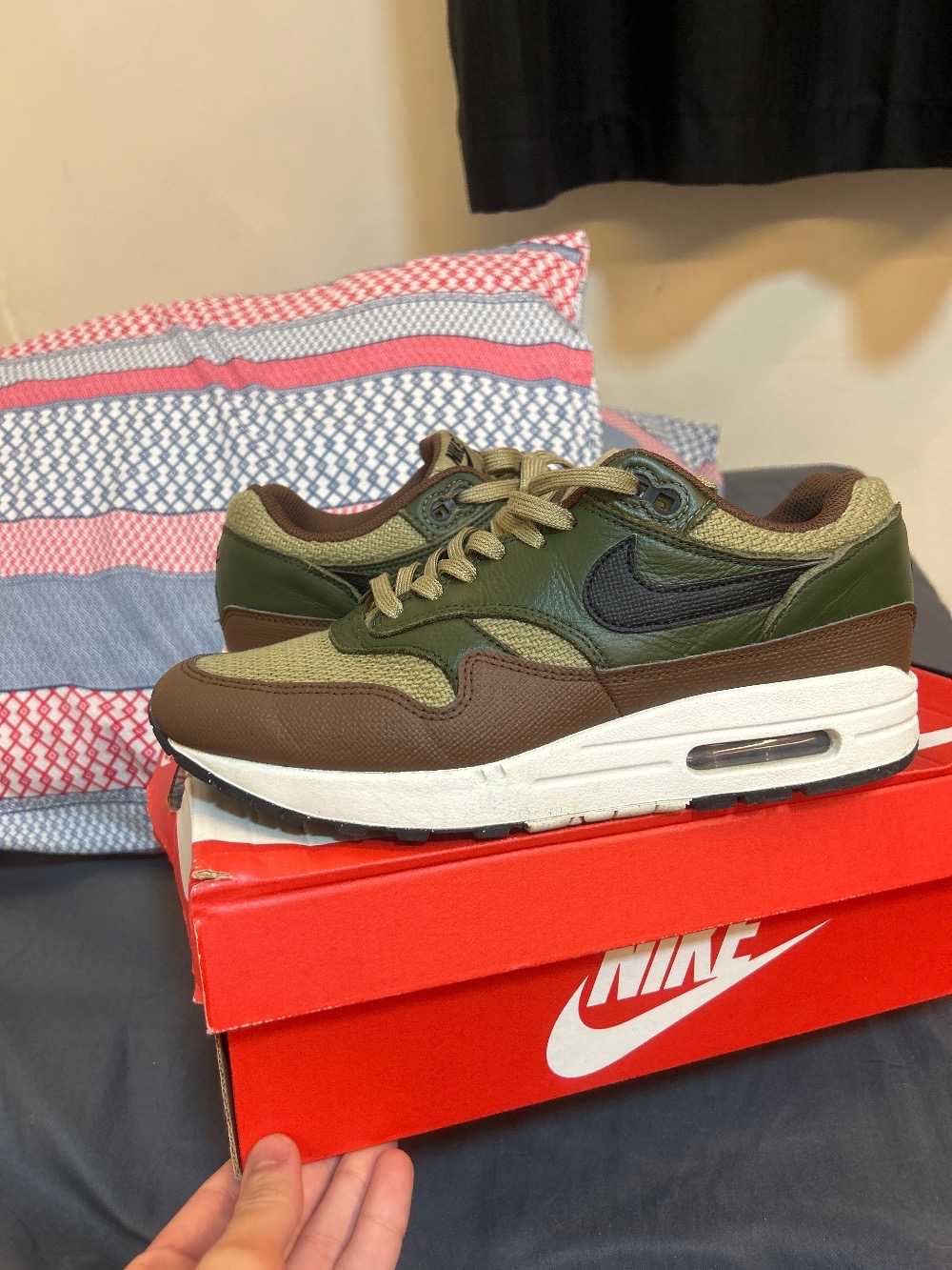 Nike Air Max 1 Essential PRM Neutral Olive Cacao Wow — 40, Usado
