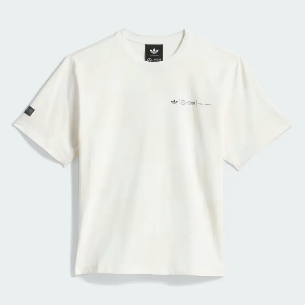 Bad Bunny x Mercedes AMG Petronas Camiseta F1 Team Core White Chalk — XG, Novo