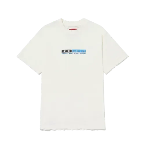 Oakley x Piet Camiseta Caution Ripped Bone White