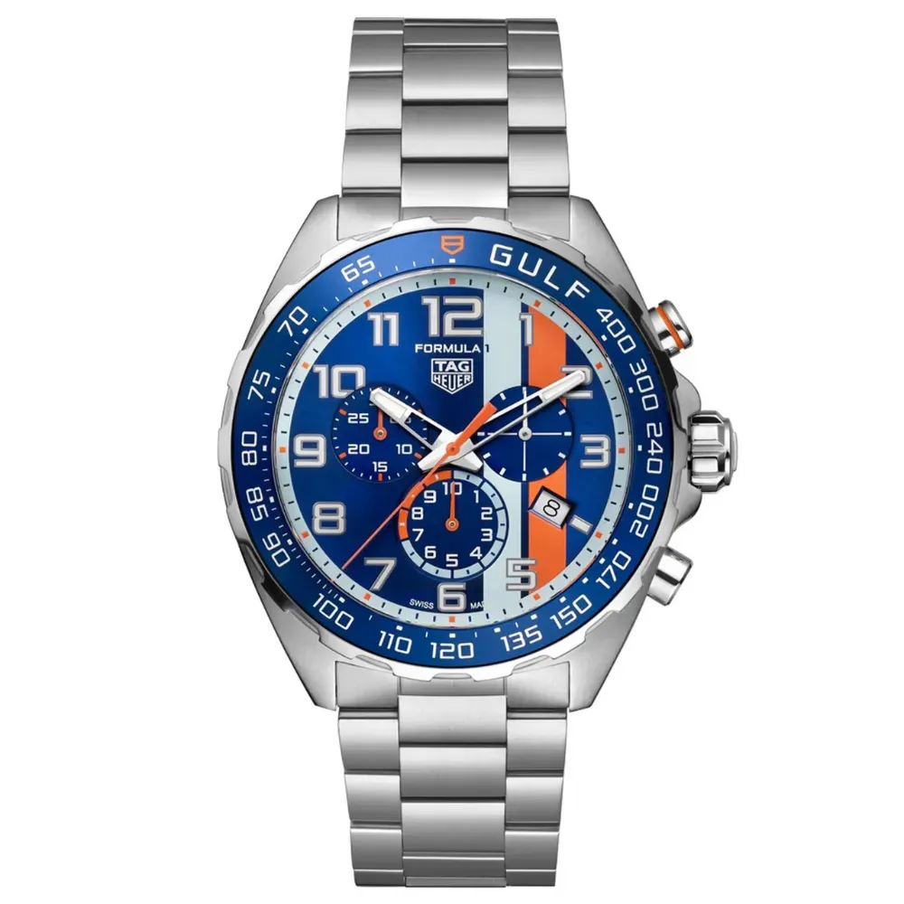 11/11まで ✨引越しセール✨TAG HEUER Professional Relógio Tag Heuer Formula 1 Chronograph Gulf Special Edition 43 mm