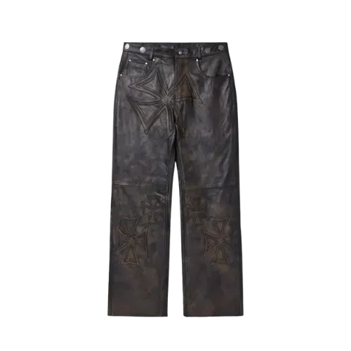 Calça Vale Lives Forever Leather Croxxx Denim Black