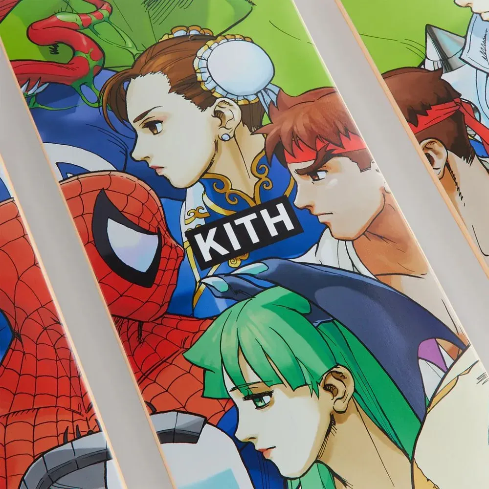 Marvel vs. Capcom x Kith Triptych Set 3 Skatedeck Multicolor - Droper
