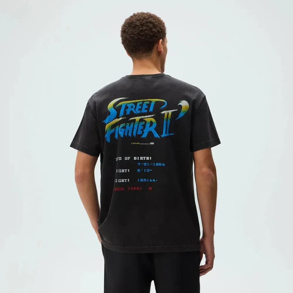 Capcom x Kith Camiseta Ryu Champion Edition Vintage Black - Droper