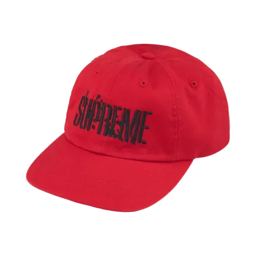 Boné Supreme Splatter 6-Panel Red FW25-W5 - Droper