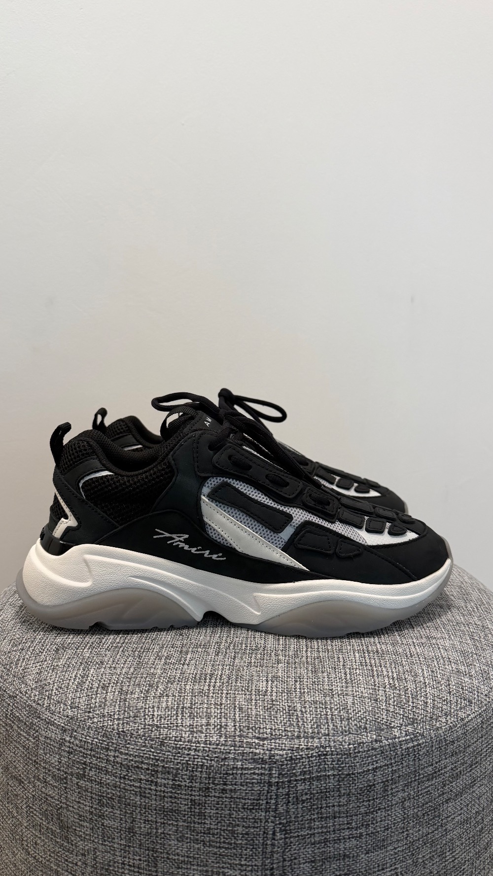 Amiri Bone Runner Black White