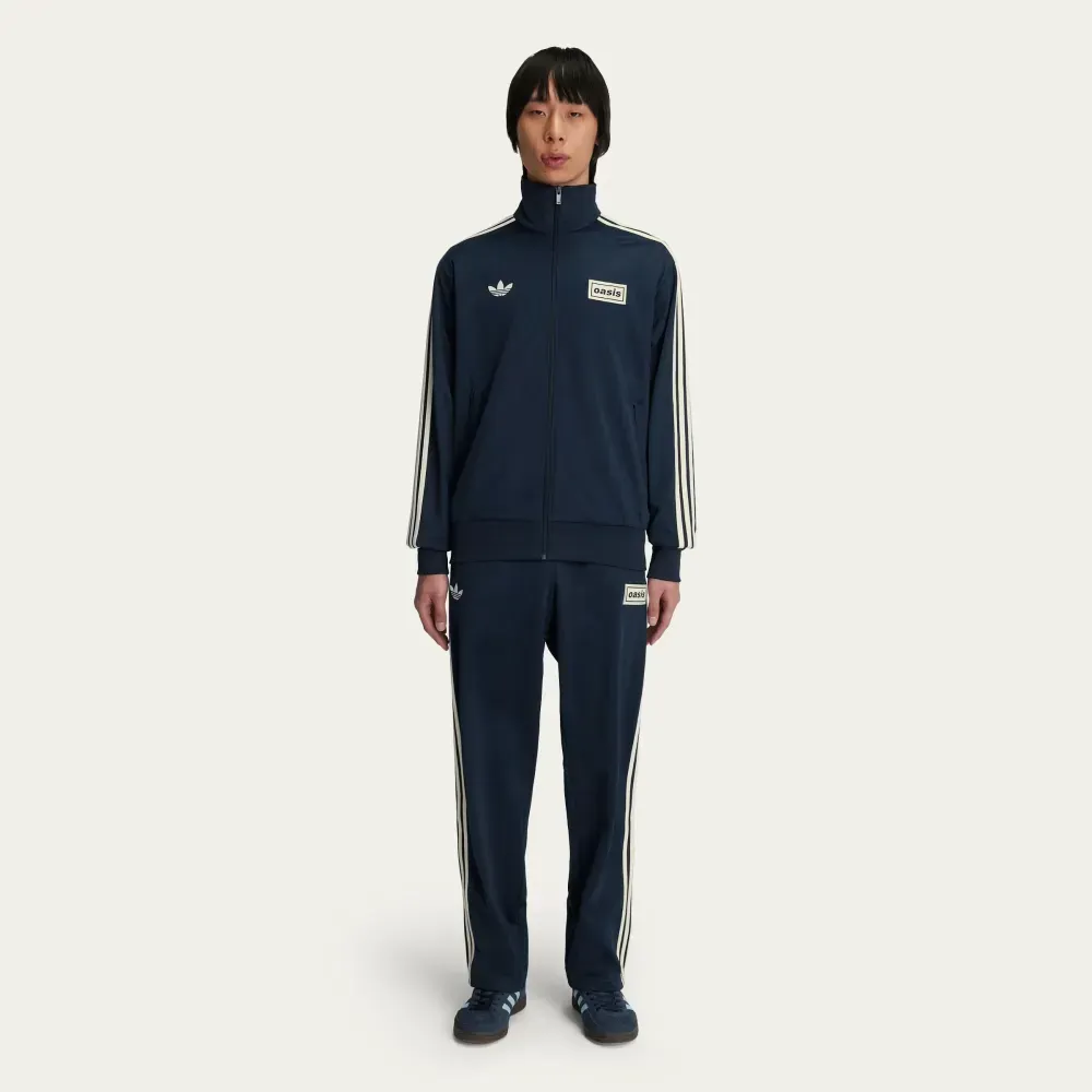 Oasis x adidas Jaqueta Firebird Black Night Indigo - Droper