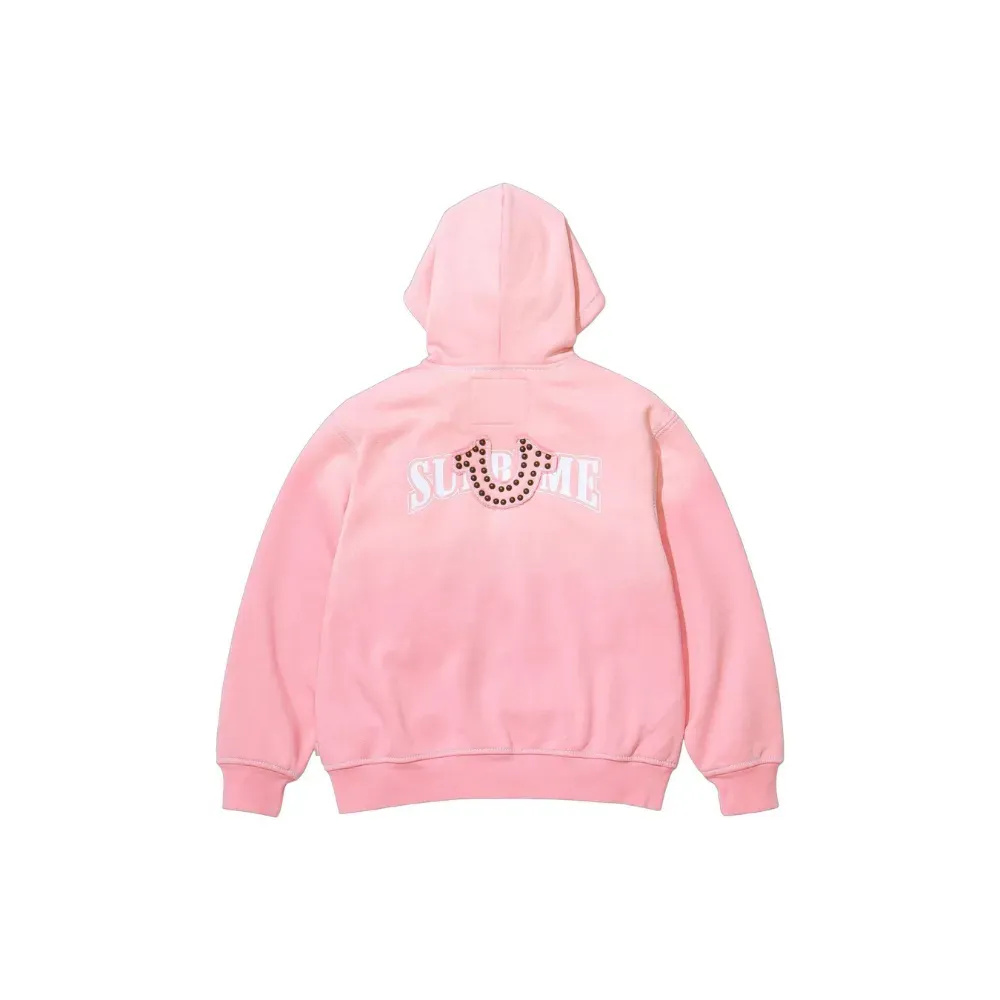 トップス supreme TRUE RELIGION True Religion x Supreme Moletom Zip Up Hooded Pink FW25-W13 - Droper