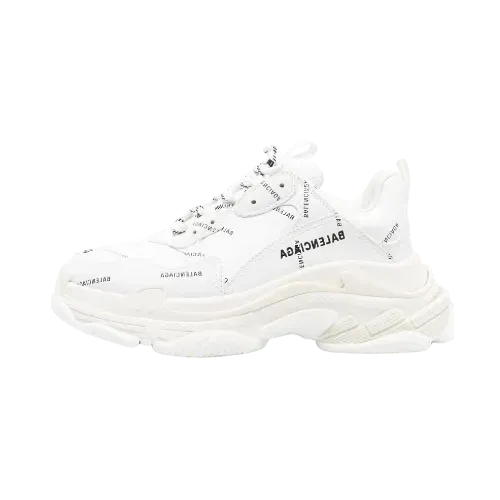 Balenciaga Triple S Allover White Black - Droper
