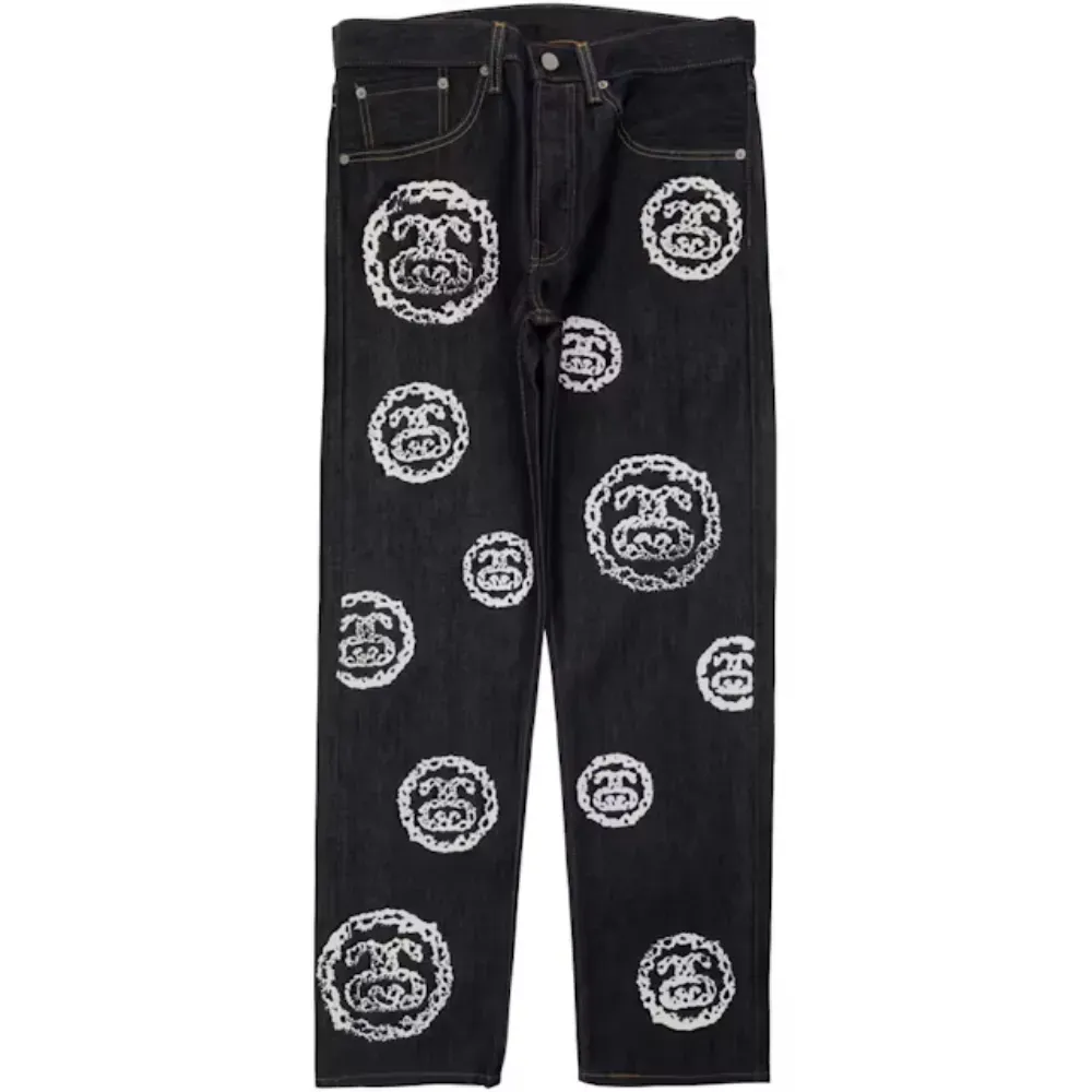 Denim Tears × Stussy Stussy x Denim Tears x Levi's Calça 501 Jean Raw Denim - Droper