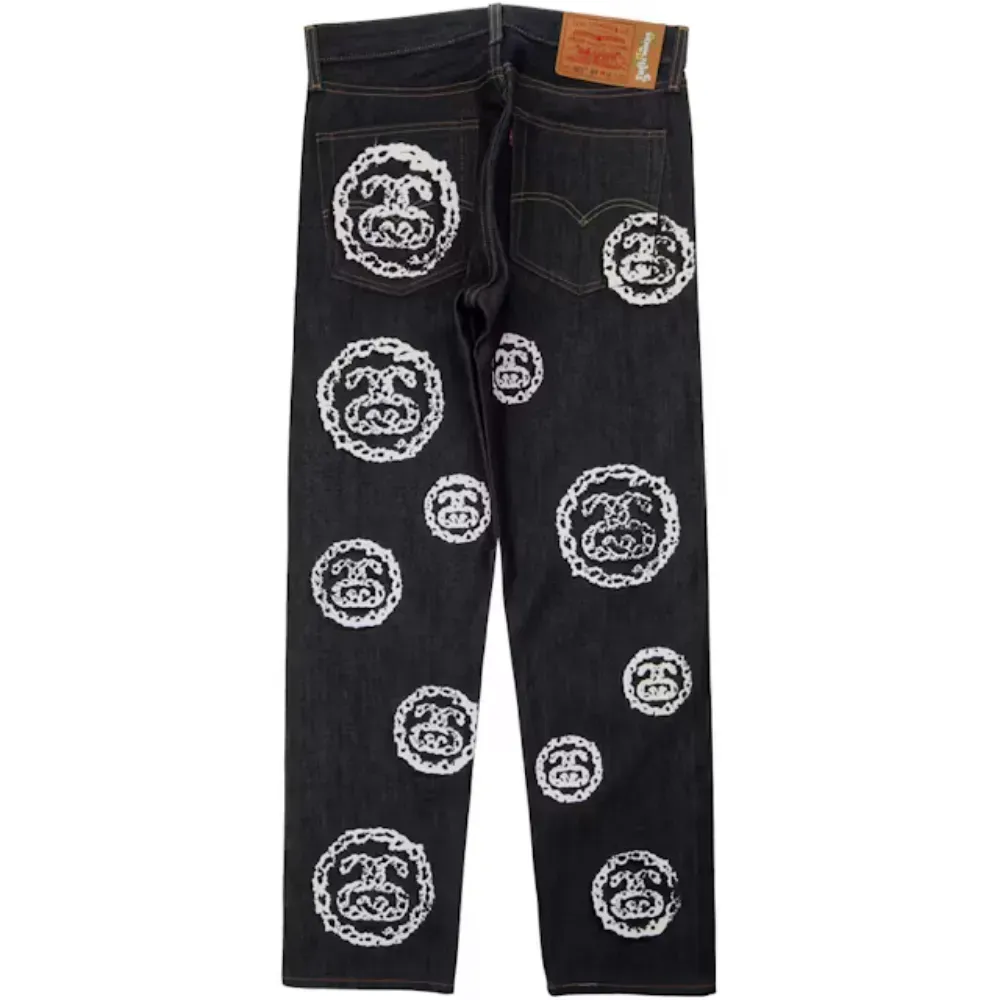Stussy x Denim Tears x Levi's Calça 501 Jean Raw Denim - Droper