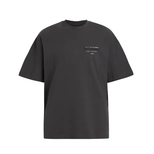 Camiseta AllSaints Redact Oversized Washed Black