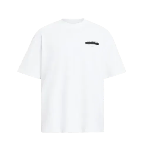 Camiseta AllSaints Redact Oversized Ashen White