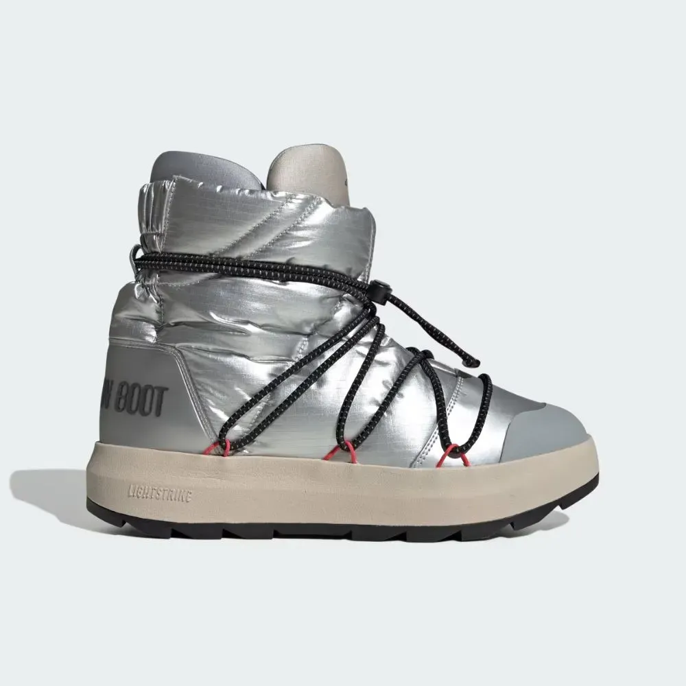 MOON BOOT　❤︎❤︎❤︎ Moon Boot x adidas Ace Mid Matte Silver Core Black Lucid Red - Droper