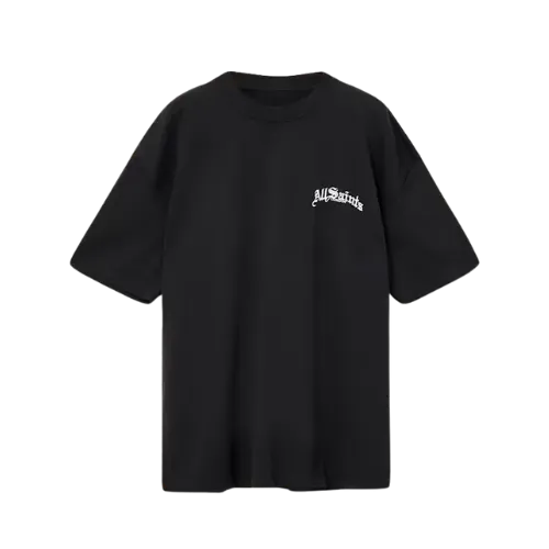 Camiseta AllSaints Descent Oversized Graphic Washed Black