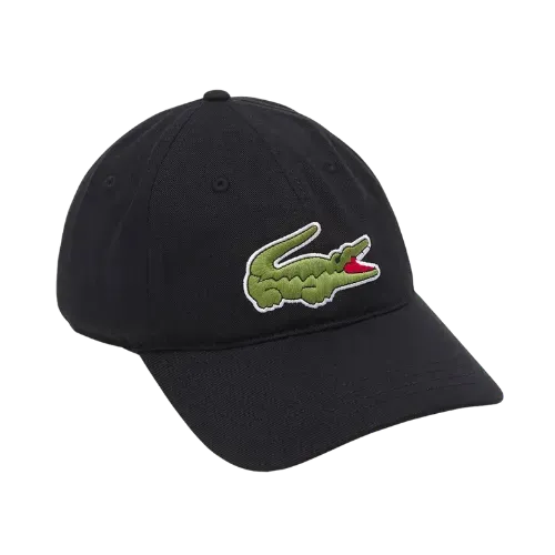 Boné Lacoste Casual Sarja Big Croco Black