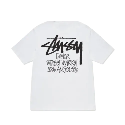 Dover Street Market x Stussy Camiseta Los Angeles White