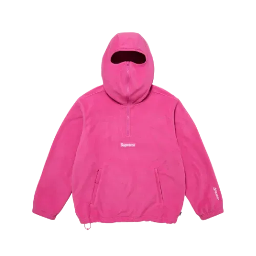 Polartec x Supreme Moletom Face Mask Half Zip Hooded Pink FW25-W14