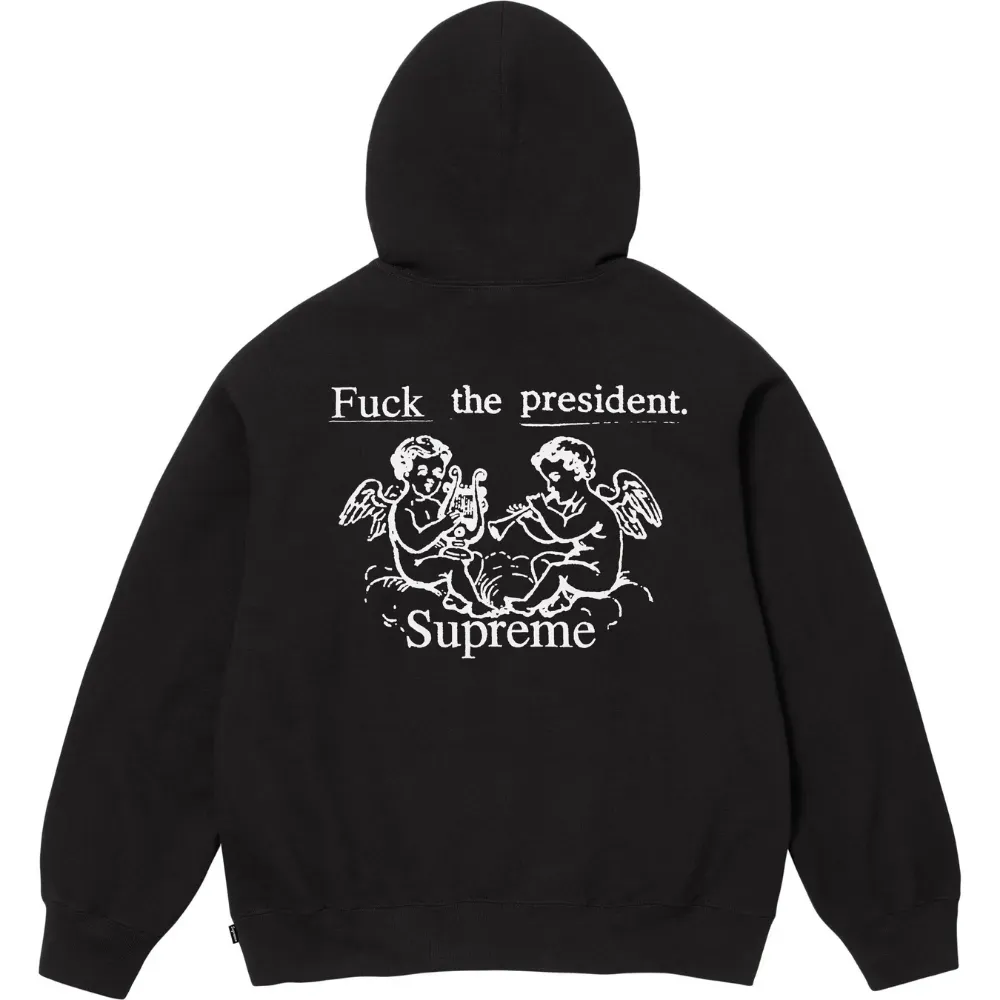 Moletom Supreme President Hooded Black FW25-W14 - Droper