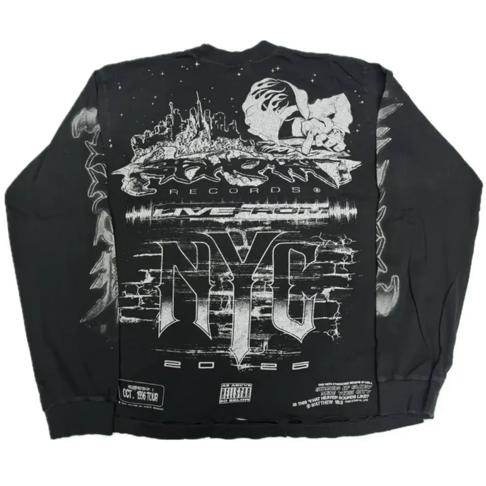 HELLSTAR ロンTブラック Camiseta Hellstar Liberty Long Sleeve Black - Droper