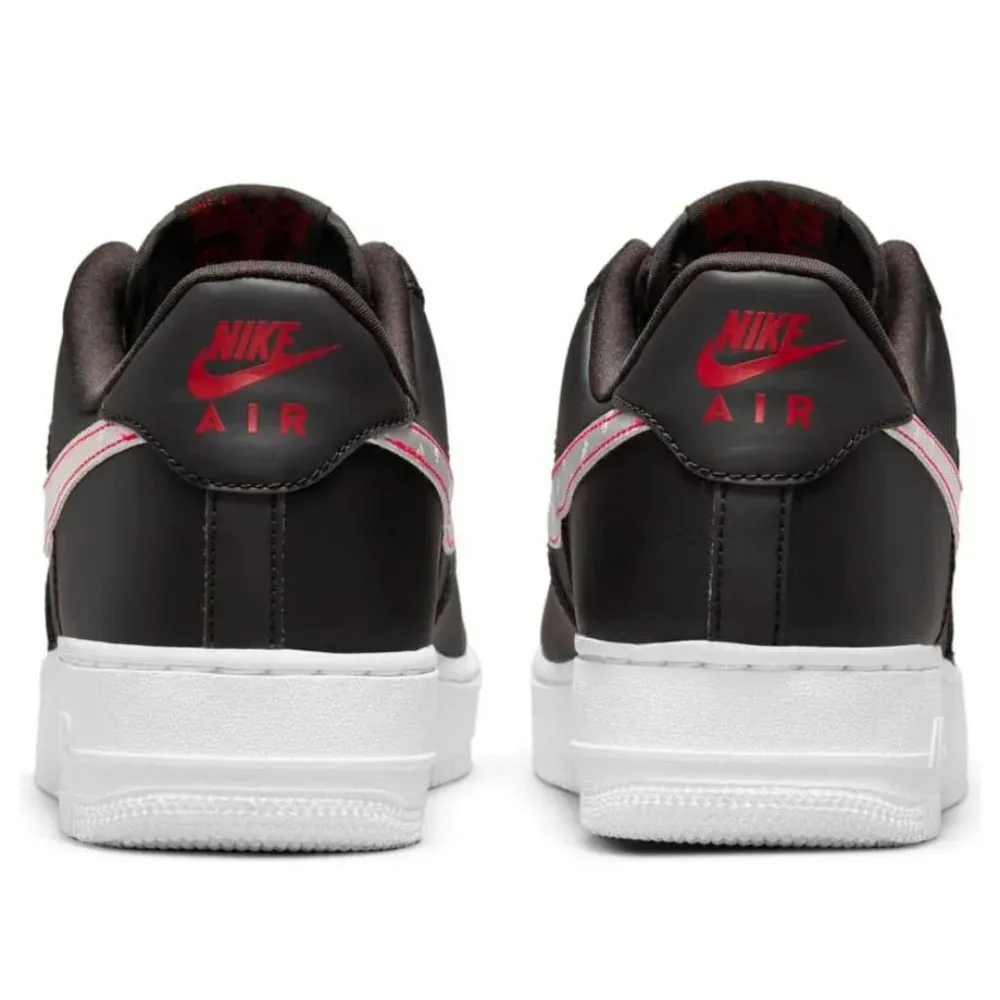 Nike Air Force 1 07 Black Red - Droper