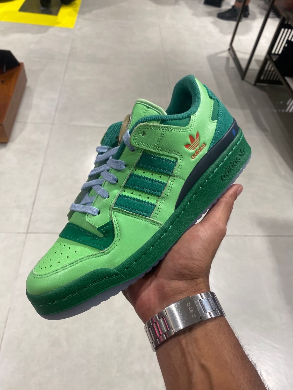 The Simpsons x adidas Forum 84 Low CL Lime Burst Semi Court Green
