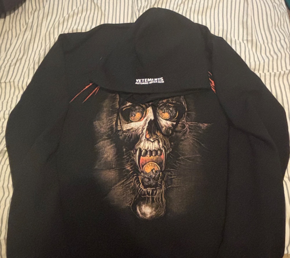 Vetements Misplaced Skull Hoodie