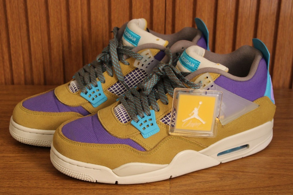 Union LA x Air Jordan 4 Retro Desert Moss — 46, Usado