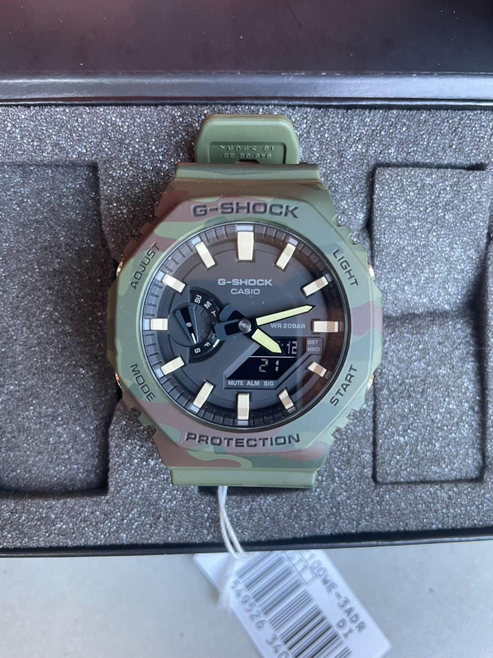 Relógio Casio G-Shock Carbon Core Guard Camo GAE-2100WE-3ADR — Único, Novo