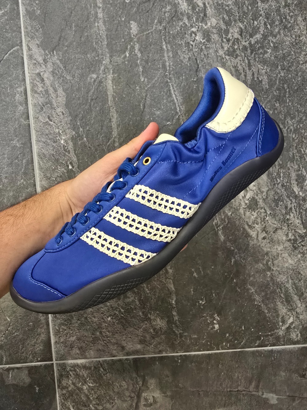 Wales Bonner x adidas Karintha Low Satin Blue Cream White
