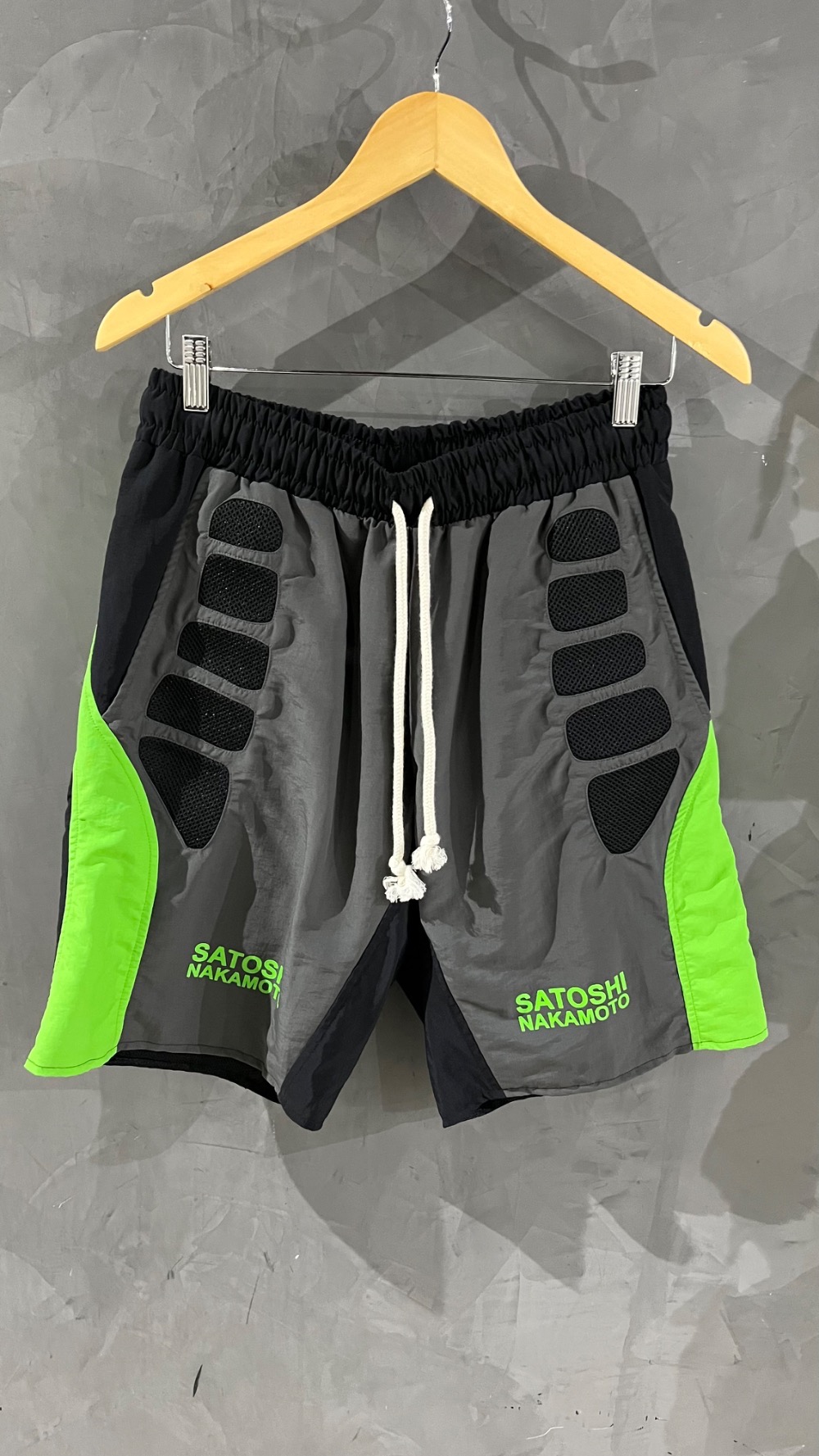 SATOSHI NAKAMOTO Tech Straight-leg Mesh