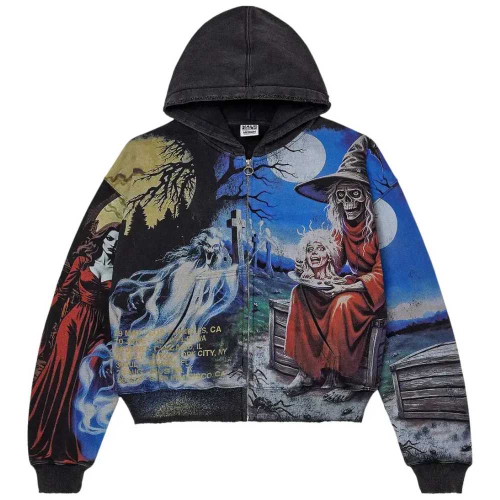 Moletom Vale Lives Forever Ether Zip Up Black - Droper