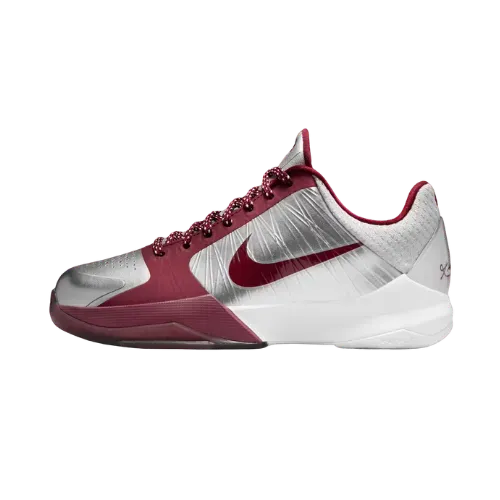 Nike Kobe 5 Protro Lower Merion Aces Away Metallic Silver White Team Red