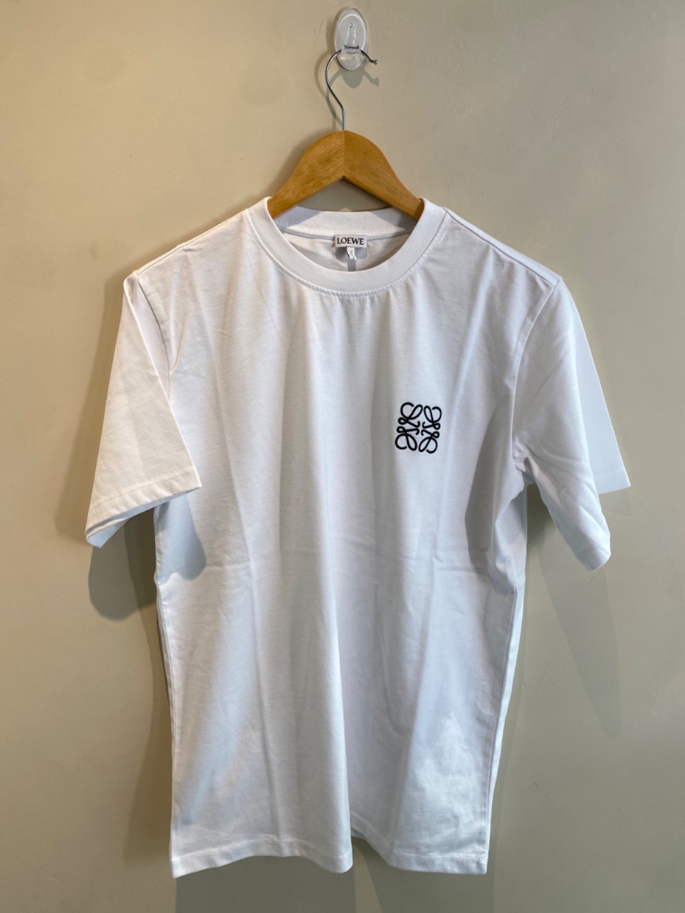 Loewe Camiseta Anagram Embroired Logo Branca