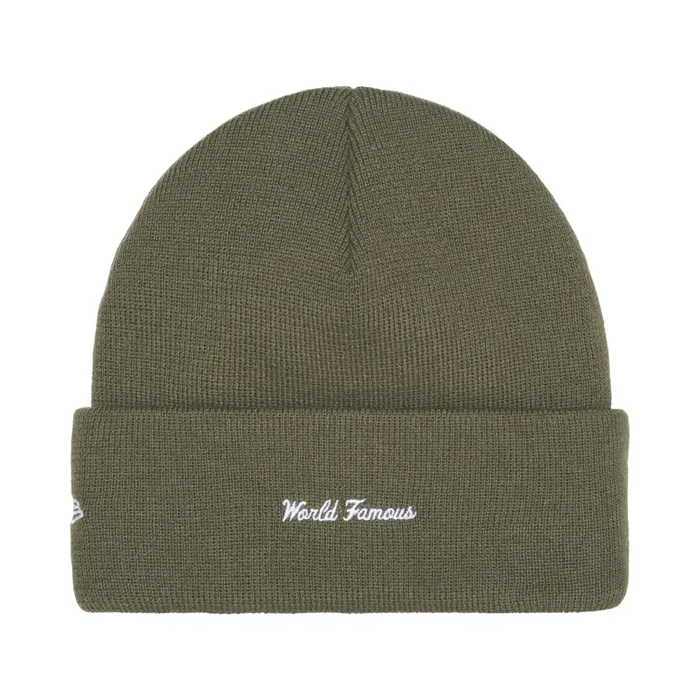 New Era x Supreme Touca Box Logo Light Olive FW25-W15 - Droper