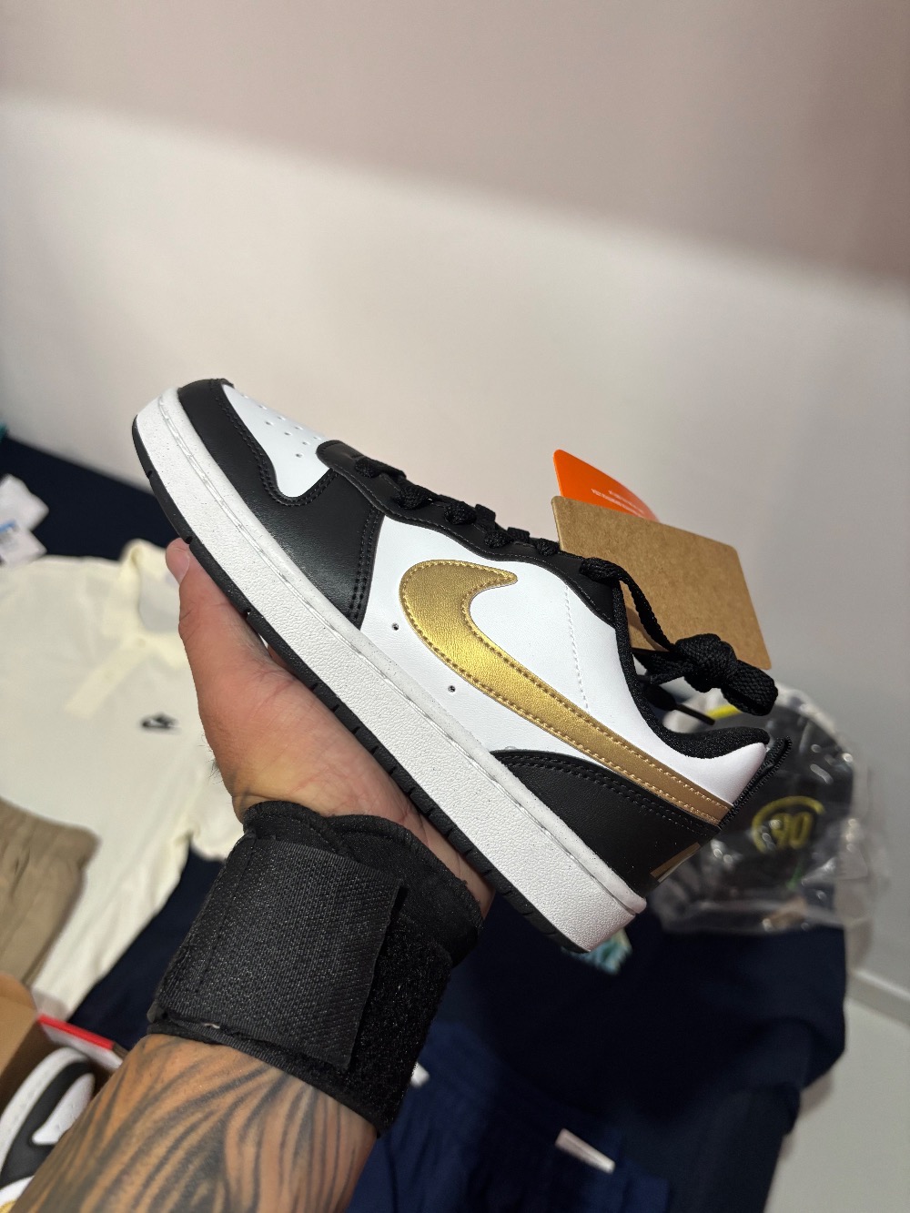 Nike Court Borough Low Recraft GS Black White Gold