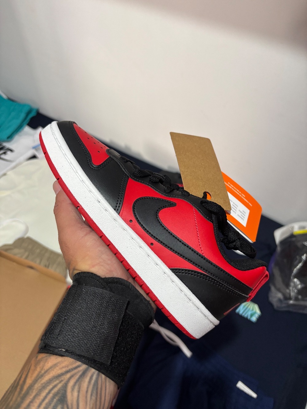 Nike Court Borough Low Recraft University Red White Black