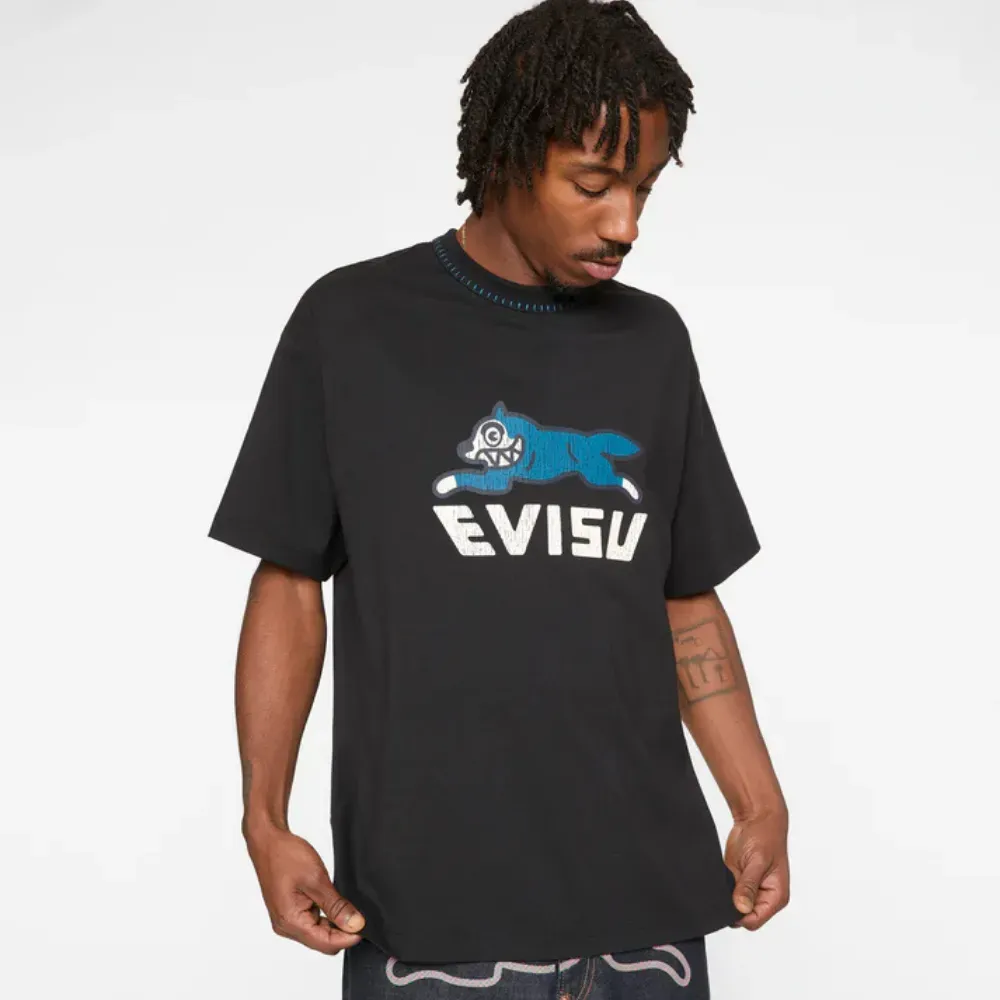 Icecream x Evisu Camiseta Logo Printed Black - Droper
